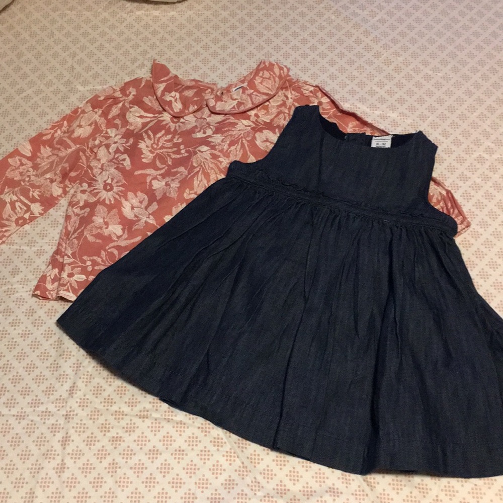 💜💚Beautiful top & dress set with bloomers💚💜
